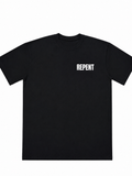 REPENT TEE BK/WH